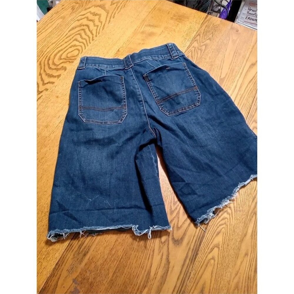 DEMOCRACY Jean Shorts Womens 6 BLUE Summer Spring Preowned Denim Raw Hem Summer - Picture 7 of 7
